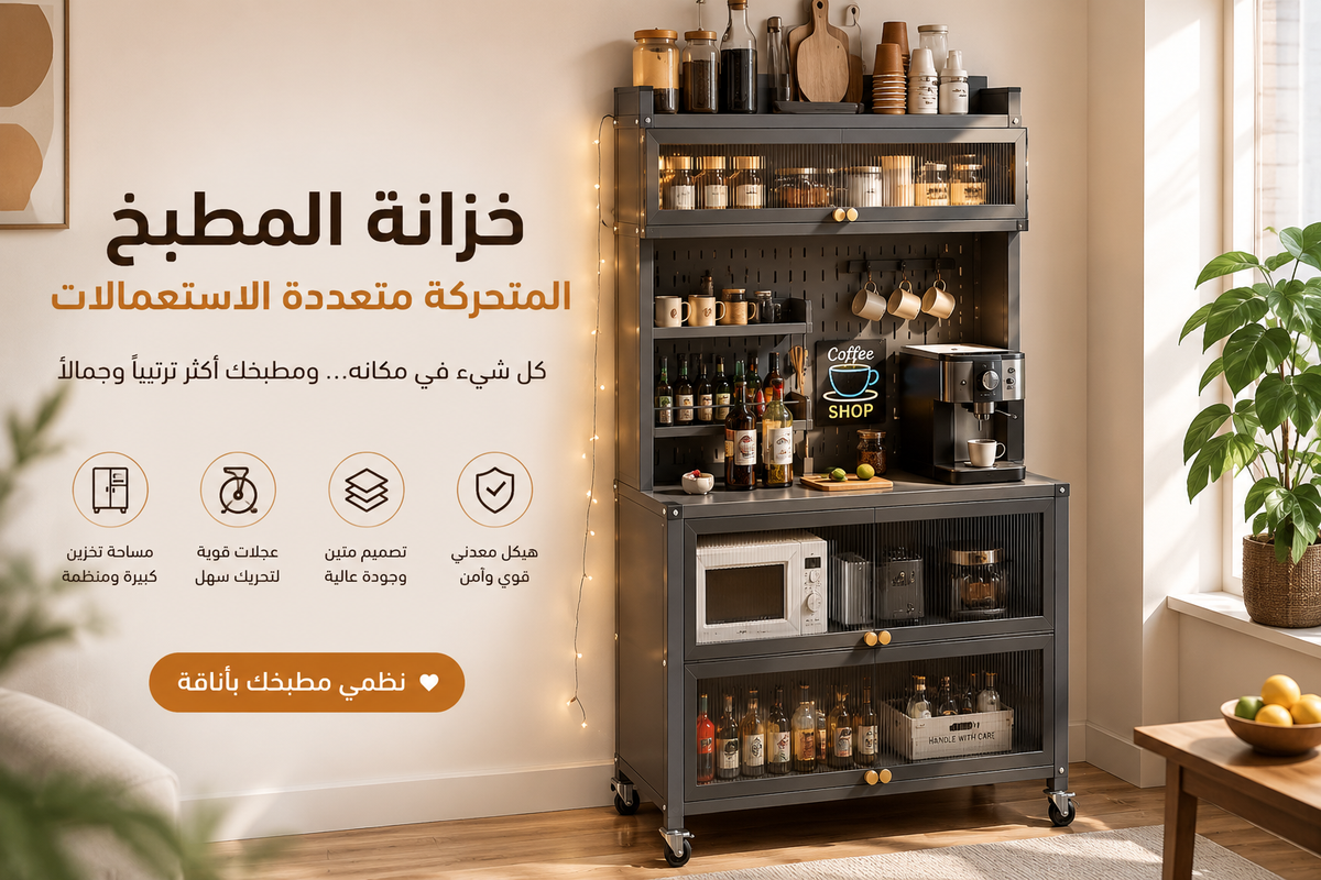 خزانة المطبخ المتحركة متعددة الاستعمالات.